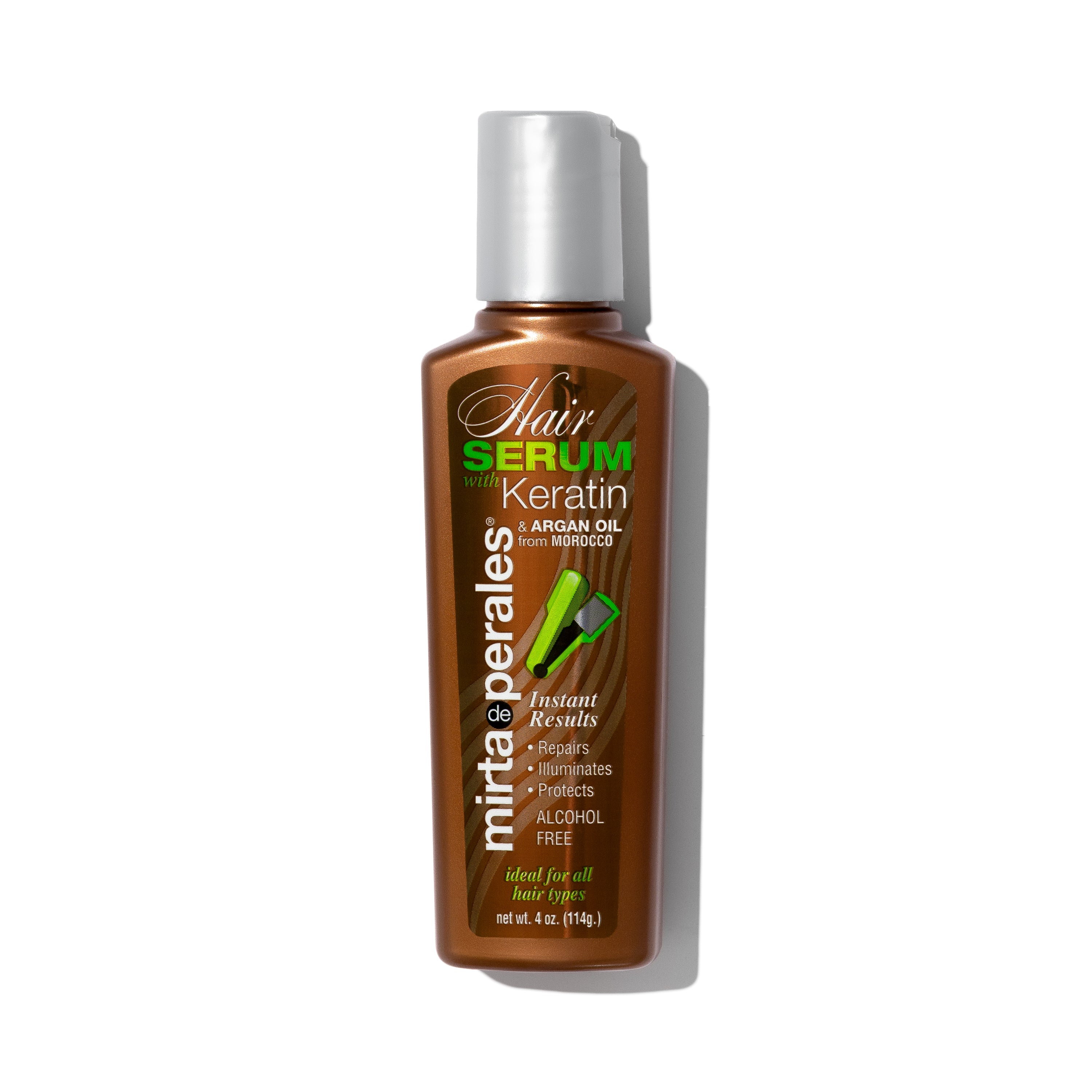 Keratin Hair Serum with Argan Oil 4 oz - Mirta de Perales